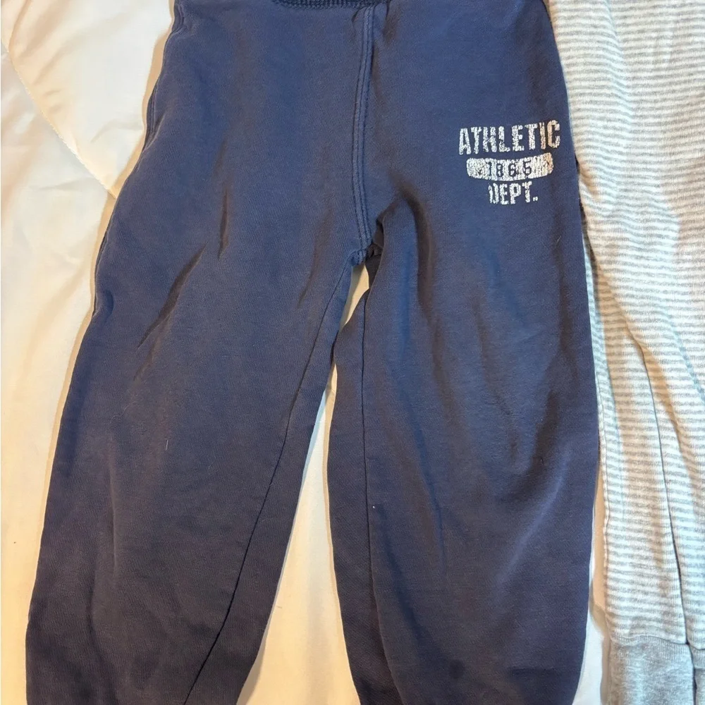 Kids Navy, Gray, and Striped Joggers Trio of 3